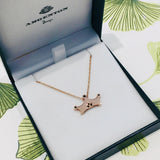 Rose Gold Spinel Crown Pendant only