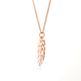 Rose Gold Monstera Leaf Pendant