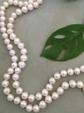 Long Big White Freshwater Pearl Necklace