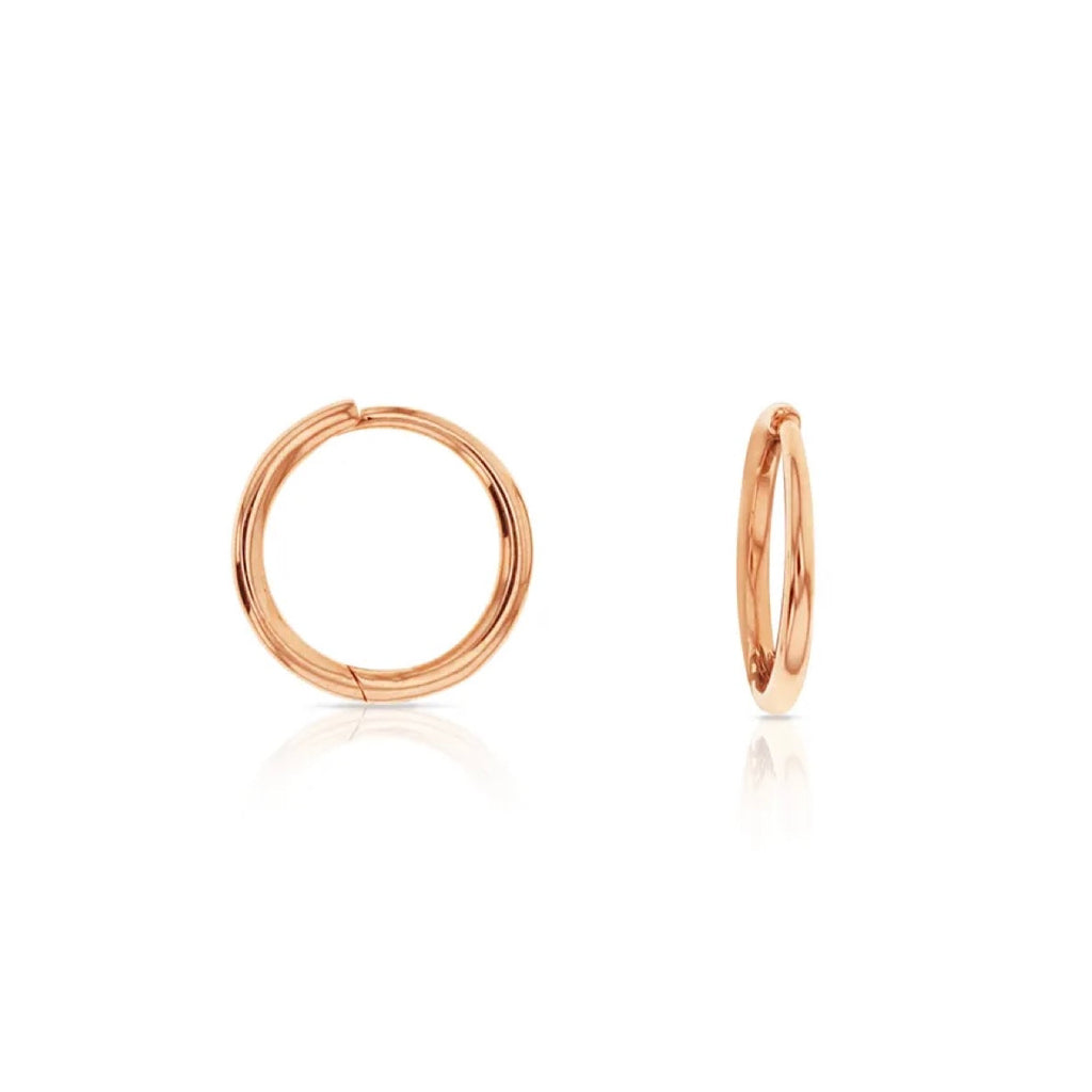 Rose Gold Wire Huggies