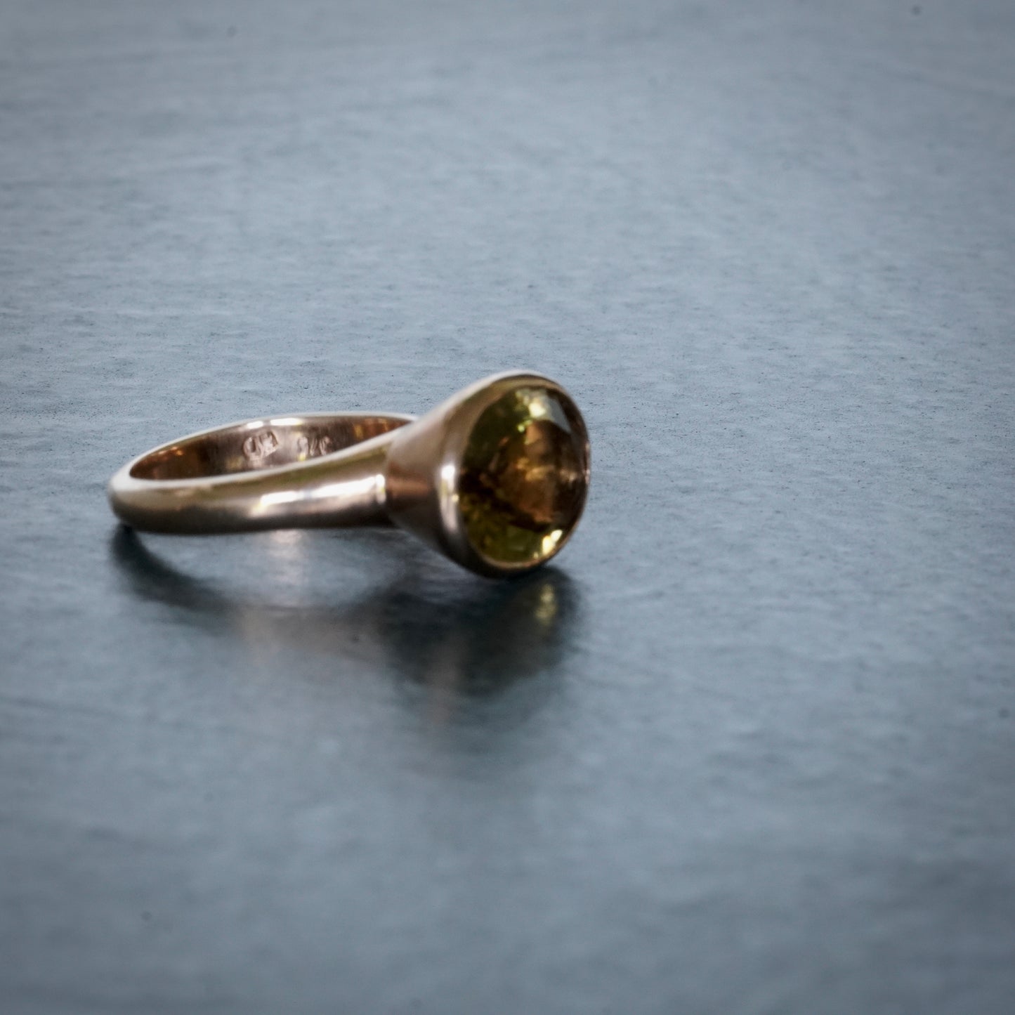 9ct Rose Gold Whisky Quartz Simplicity Ring