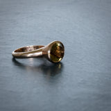 9ct Rose Gold Whisky Quartz Simplicity Ring