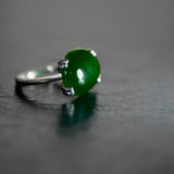 Sterling Silver Nephrite Jade Era Ring