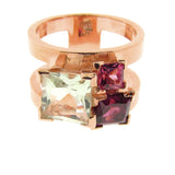 Rose gold Cubic Trinity Ring