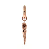 Rose Gold Long Spiral Shell Huggie Charm