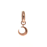 Rose Gold Crescent Moon Huggie Charm