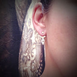 rose gold mini- dot, triangle or drop stud