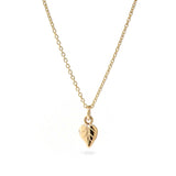 Yellow Gold Small Heart Leaf Pendant