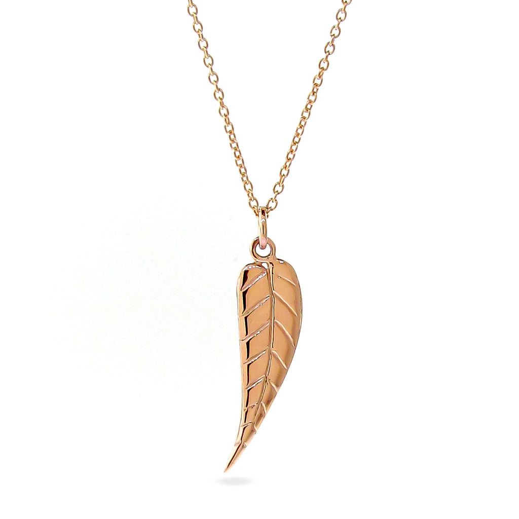 Rose Gold Baby Cebu Blue Leaf Pendant