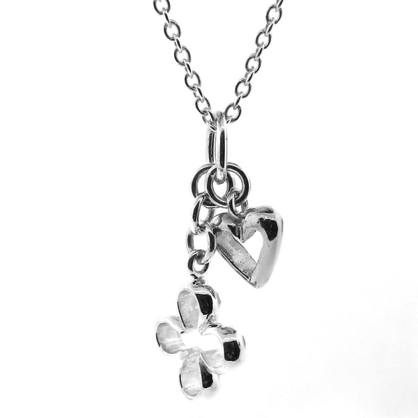 Sterling Silver 'Love & Luck' pendant