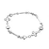 Sterling Silver Luck, Love, Life and Infinity Bracelet