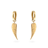 Yellow Gold Baby Cebu Blue Leaf Huggie Charm