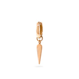 Rose Gold Plain or Diamond Spike Huggie Charm