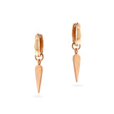 Rose Gold Plain or Diamond Spike Huggie Charm
