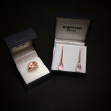Rose Gold Onyx 'ShortDrop' earrings