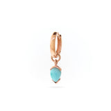 Rose Gold Larimar Cabochon Huggie Charm