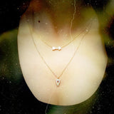 Yellow Gold Diamond Baby Arrow Pendant