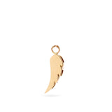 Yellow Gold Plain or Diamond Wing Huggie Charm