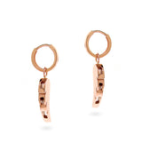 Rose Gold Plain or Diamond Wing Huggie Charm