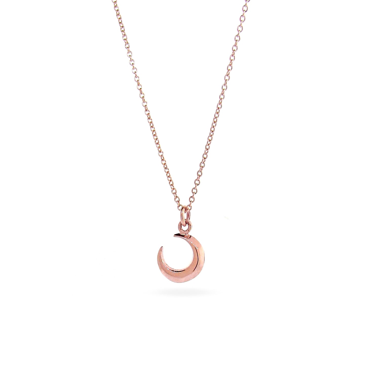Rose Gold Crescent Moon Pendant Charm