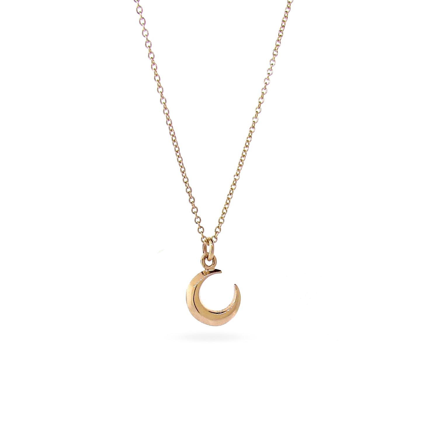 Yellow Gold Crescent Moon Pendant Charm