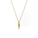 Yellow Gold Small Spiral Shell Pendant Charm