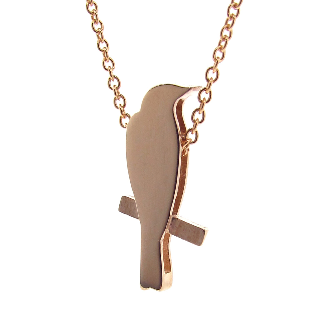 Rose Gold Finch Pendant