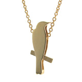 Yellow Gold '2 Finches' Necklace