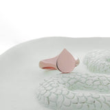 Rose Gold Pear Signet Ring