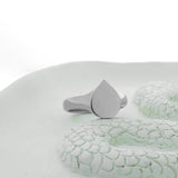 Sterling Silver Pear Signet Ring