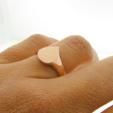 Yellow Gold Pear Signet Ring