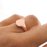 Rose Gold Pear Signet Ring