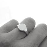 Sterling Silver Oval Signet Ring