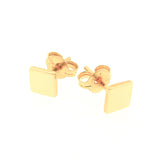 Yellow Gold Ray of Light Square stud Earrings
