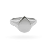 Sterling Silver Pear Signet Ring