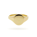 Yellow Gold Oval Signet Ring