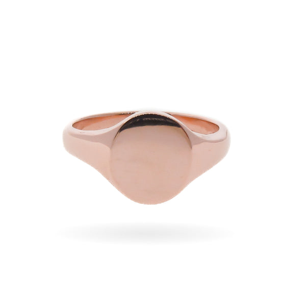 Rose Gold Oval Signet Ring