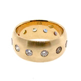 18ct Yellow Gold Rainbow Sapphire Diamond Eternity Band