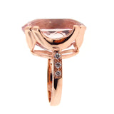 Rose gold Regal Crown Morganite Ring