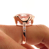 Rose gold Regal Crown Morganite Ring