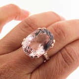 Rose gold Regal Crown Morganite Ring