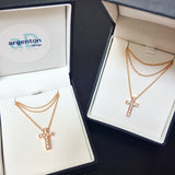 Yellow Gold Diamond Medium Cross Pendant