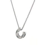 white gold diamond horseshoe pendant