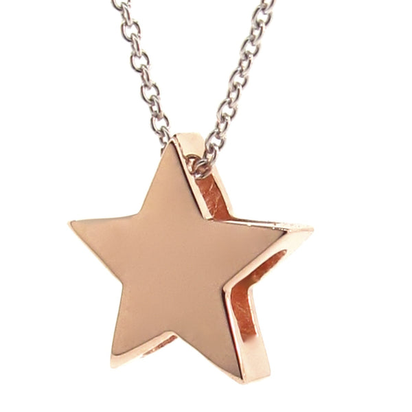 Rose Gold 'Medium Star' and Silver Necklace