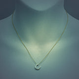 Rose Gold Diamond Horseshoe Pendant or Necklace