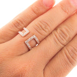 Rose Gold  Diamond Cuff Ring