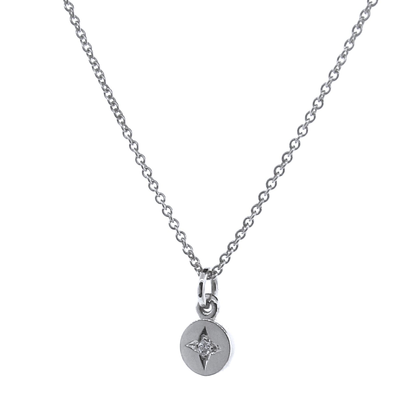 White Gold Diamond Small Eclipse Pendant