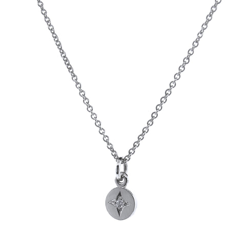 White Gold Diamond Small Eclipse Pendant