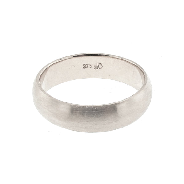 9ct White Gold Mens Wedding Band