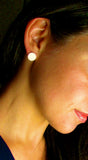 White Gold Medium Eclipse stud Earrings